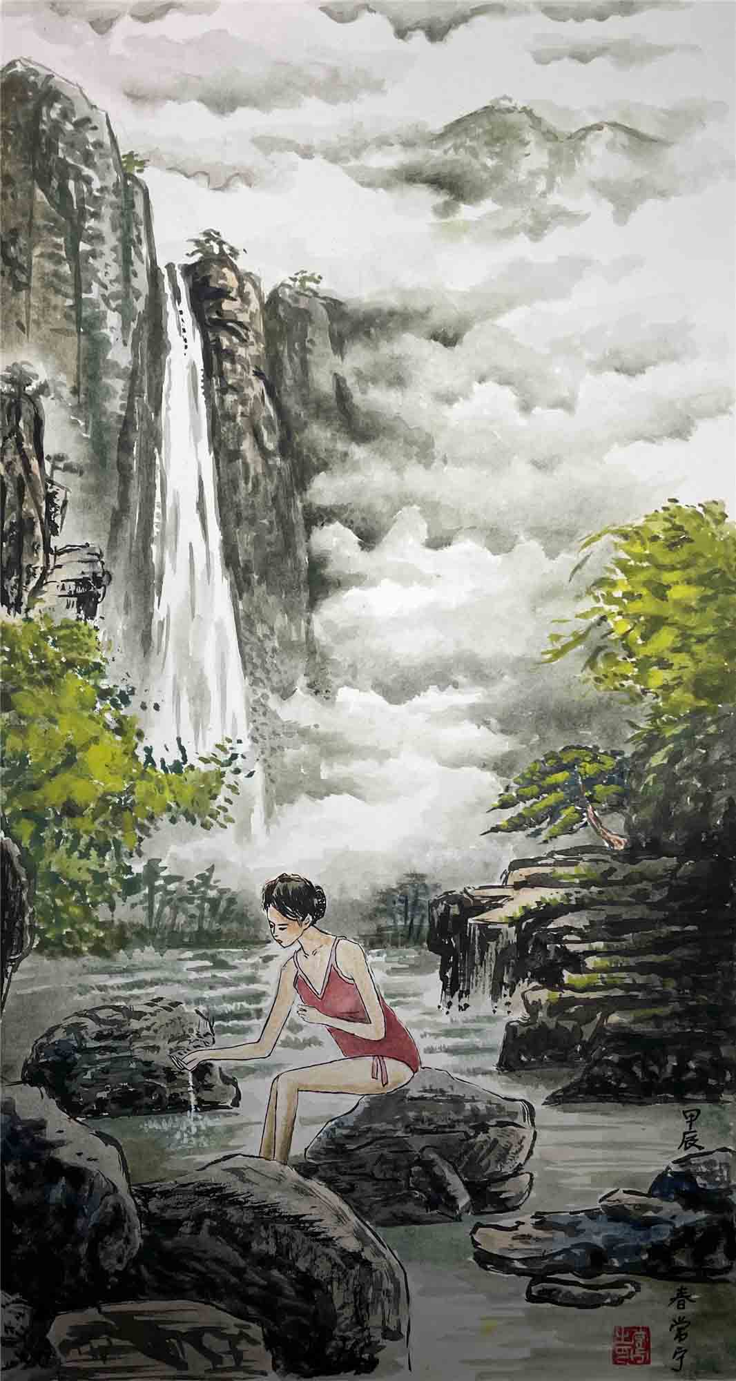 山涧戏水.jpg