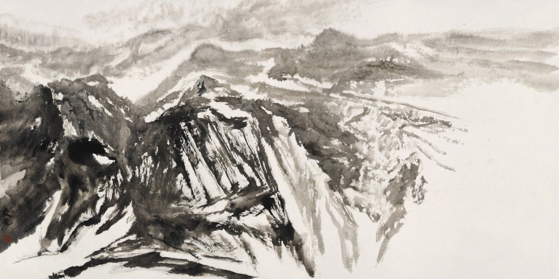 峭崖屏列翠71x142cm  2020 (2).jpg